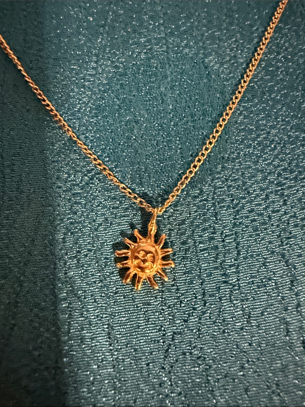 Gold filled Sun Pendant Necklace - Women's Jewelry